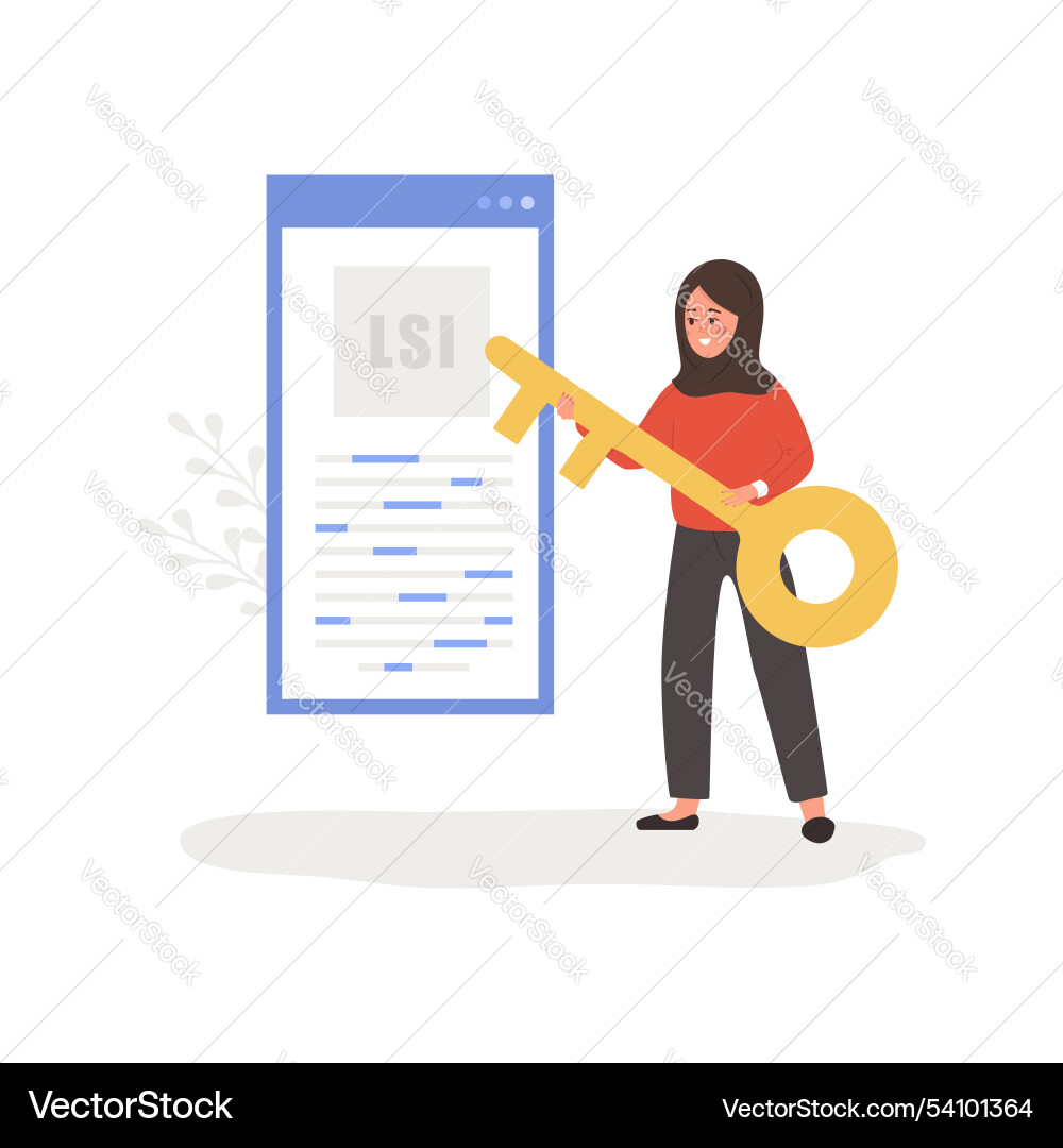 Lsi keyword latent semantic indexing seo concept Lsi keyword latent semantic indexing seo concept vector image