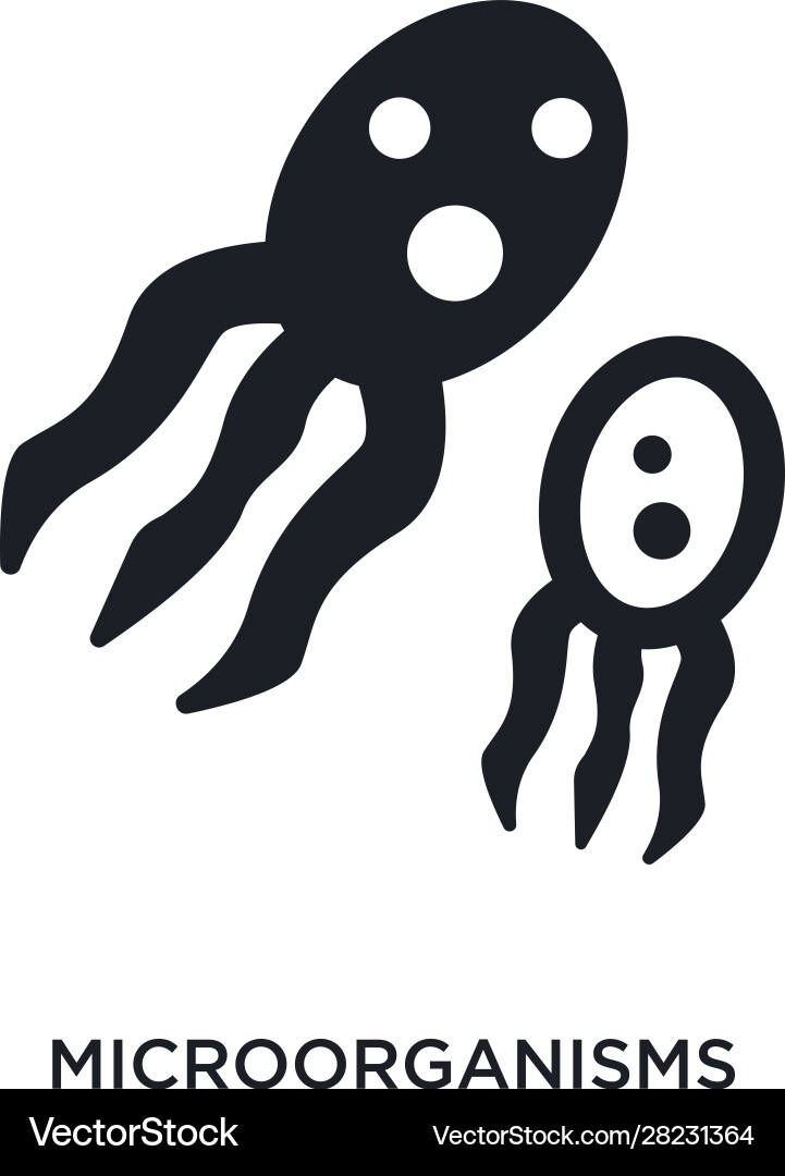 Microorganisms isolated icon simple element from Microorganisms isolated icon simple element from Vector Image