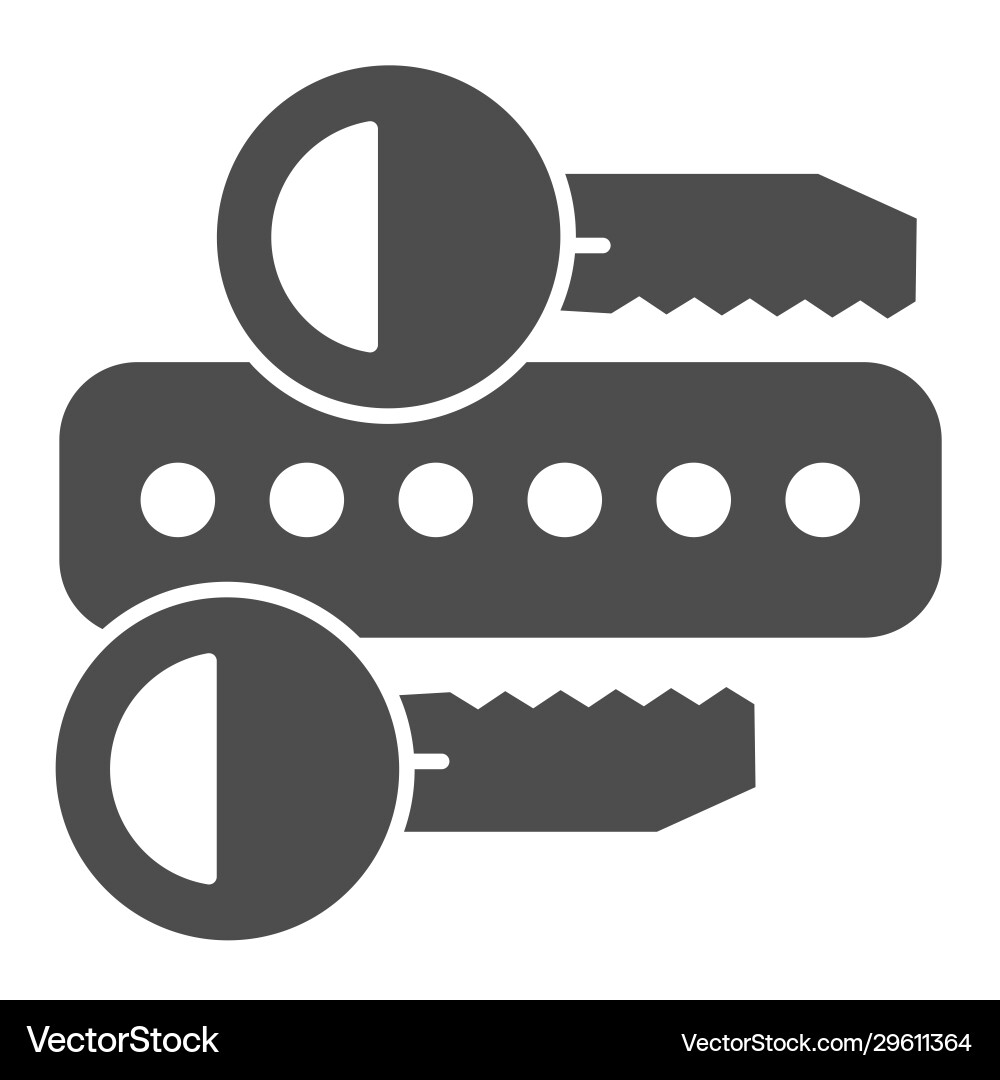Protection password solid icon web form to access vector image