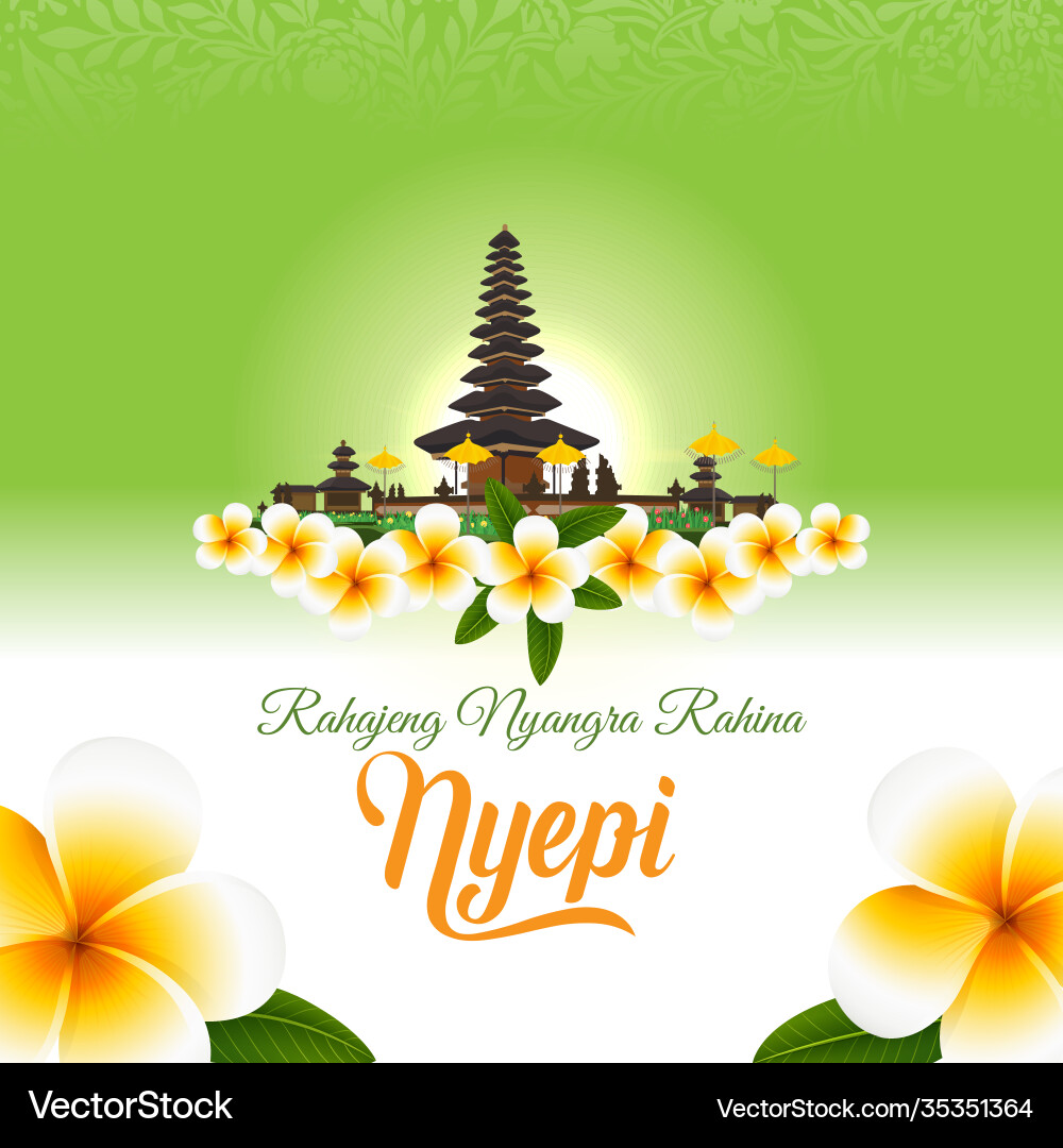 Selamat hari raya nyepi translation happy day Selamat hari raya nyepi translation happy day vector image