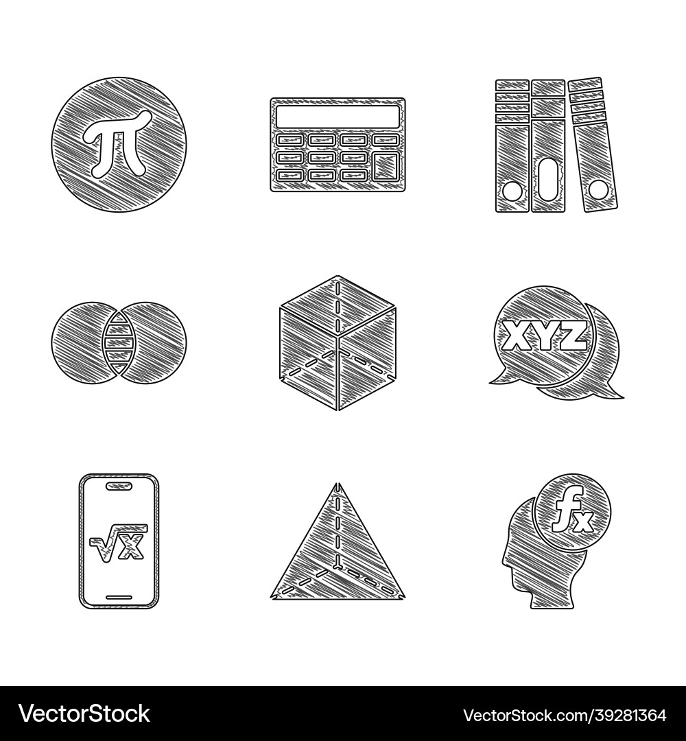 Set geometric figure cube tetrahedron function Set geometric figure cube tetrahedron function vector image