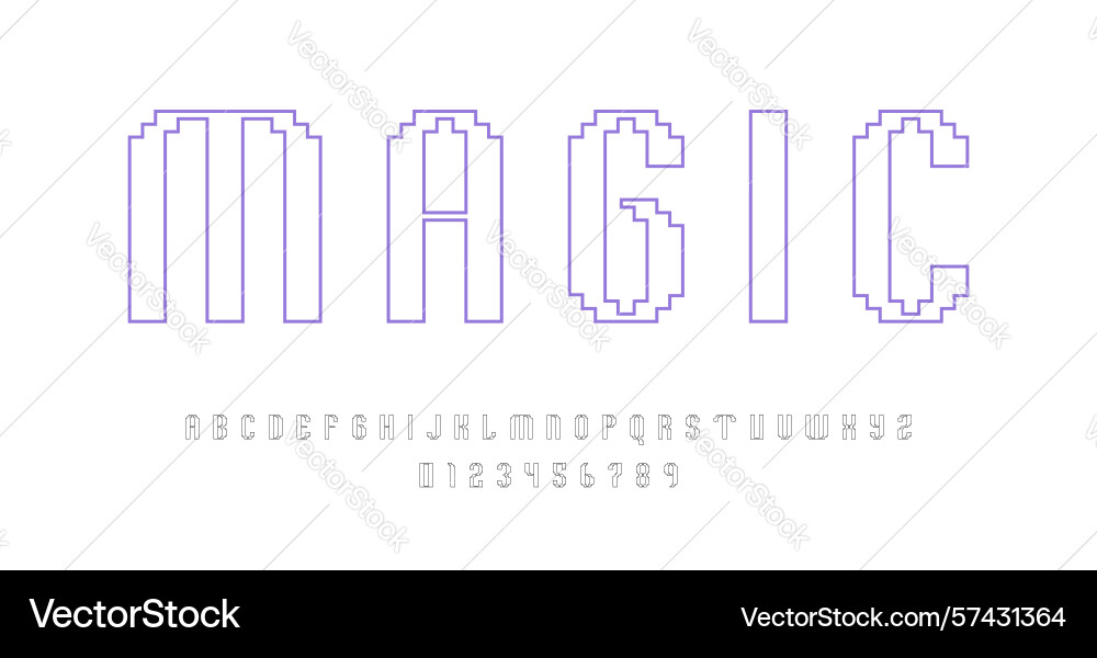 Set of alphabets font letters and numbers Set of alphabets font letters and numbers vector image