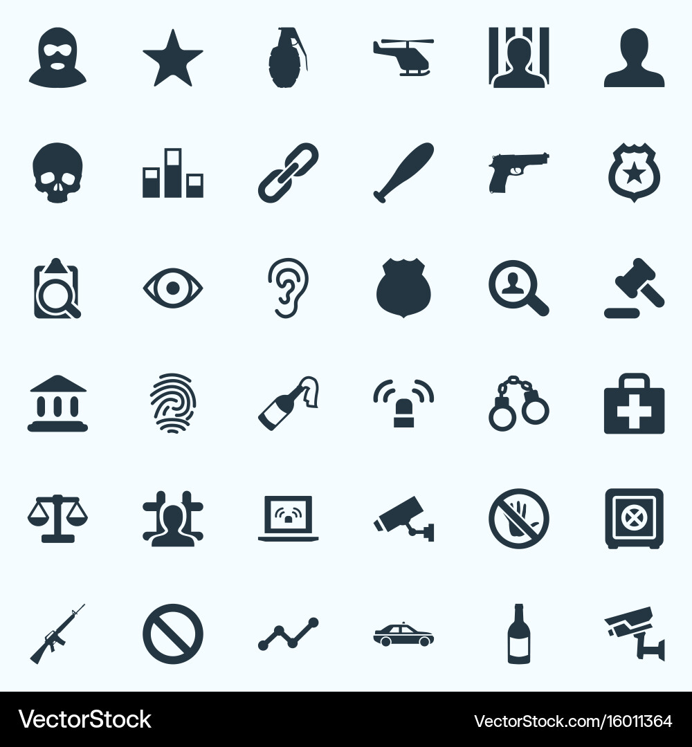 Set of simple fault icons elements marketing vector image