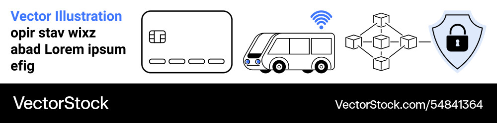 Smart bus system integrating iot and blockchain Vector Image