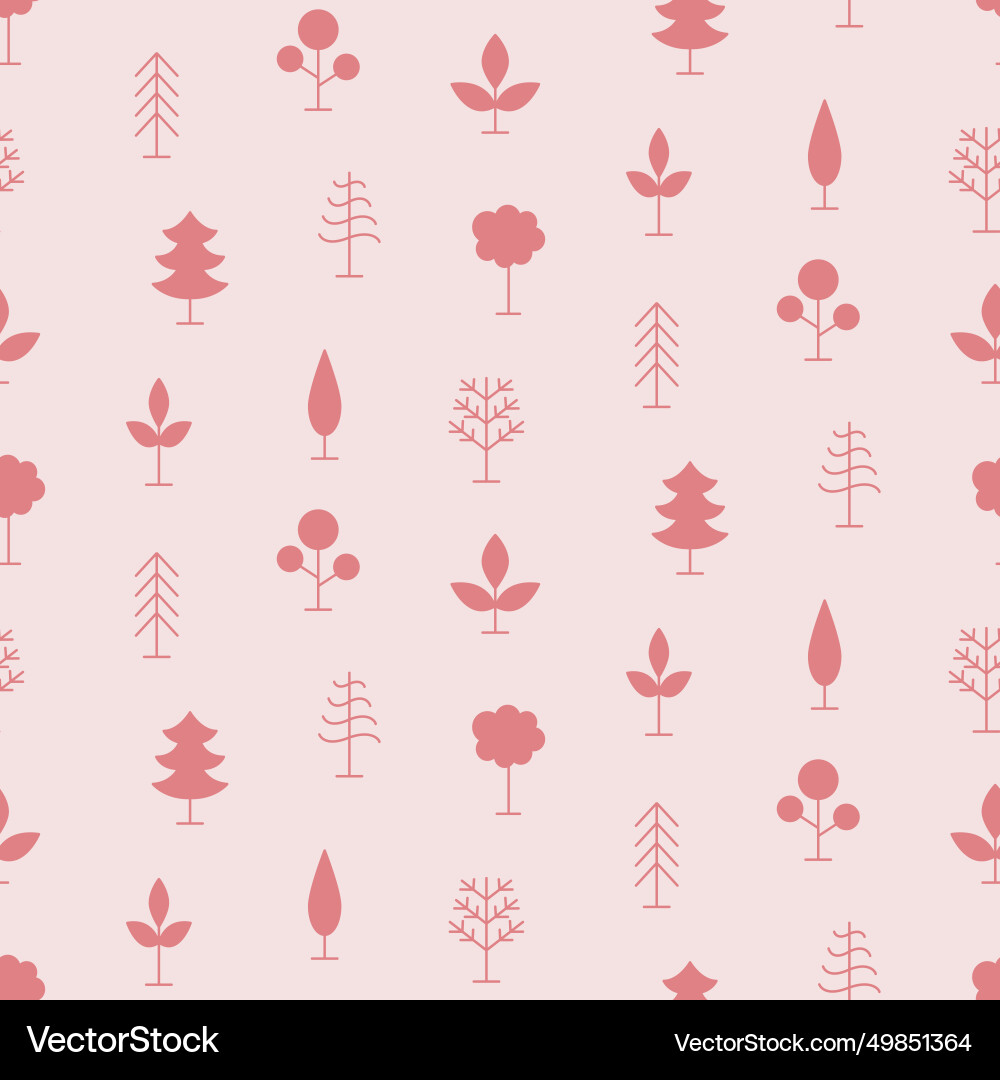 Trees forest seamless pattern minimal print Trees forest seamless pattern minimal print vector image