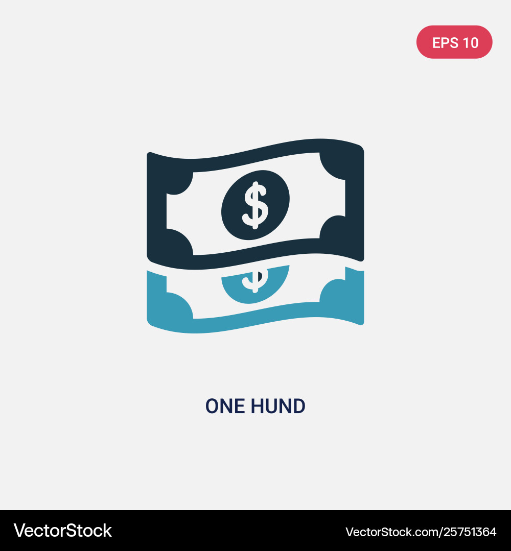 Two color one hund icon from user interface vector image