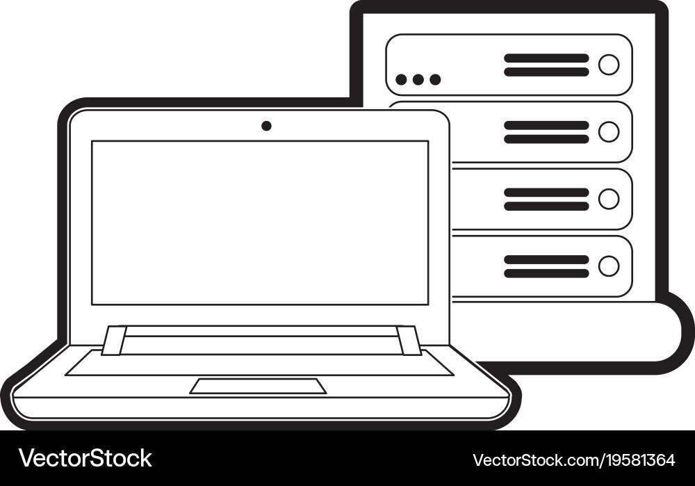 Web hosting design Vector Image