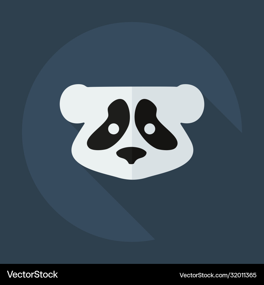 Flat modern design with shadow icons pandas Flat modern design with shadow icons pandas Vector Image
