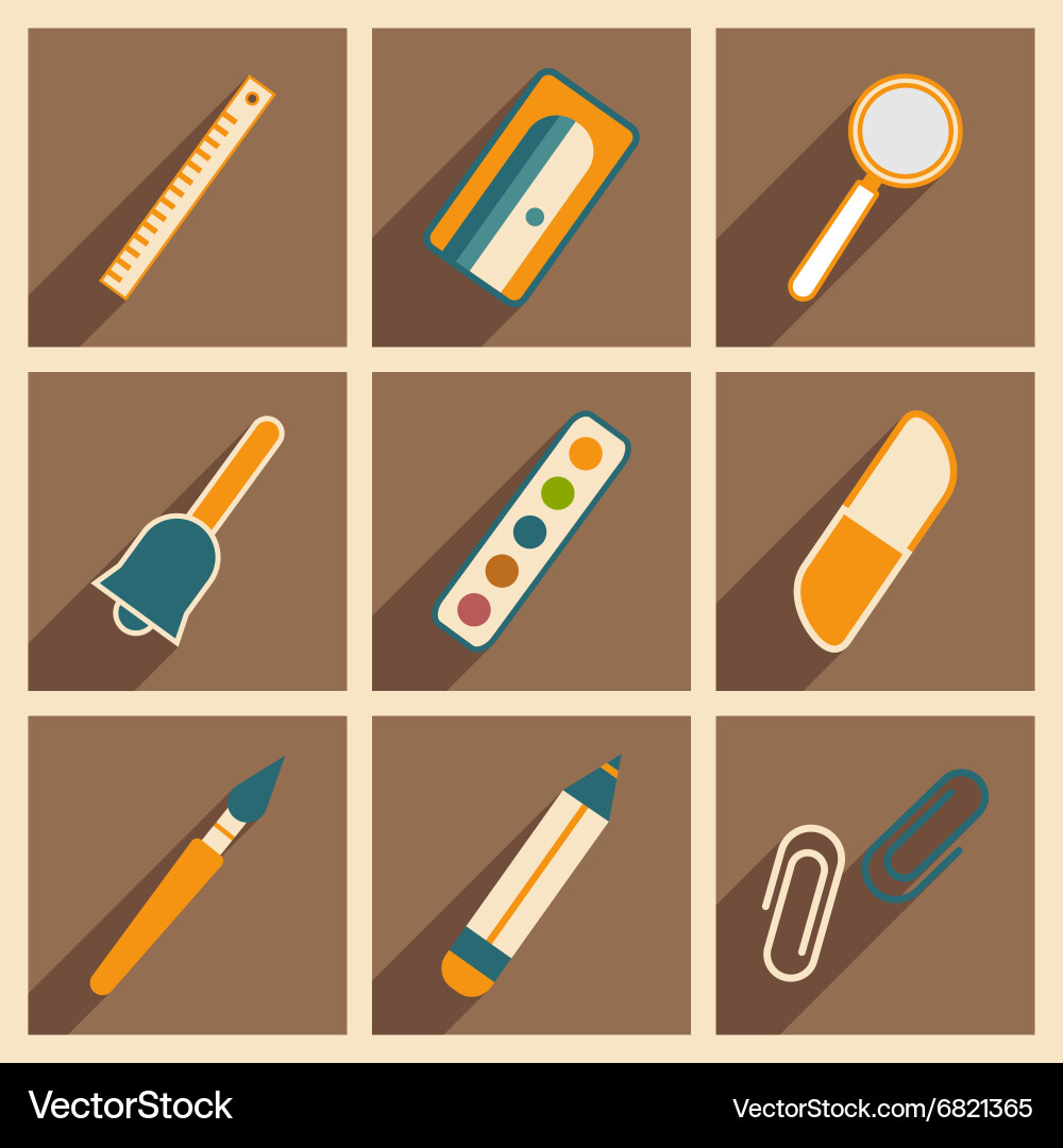 Flat with shadow concept and mobile application vector image