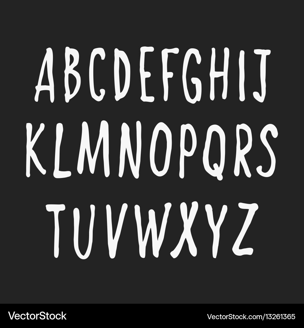 Handwritten brush script Vector Image