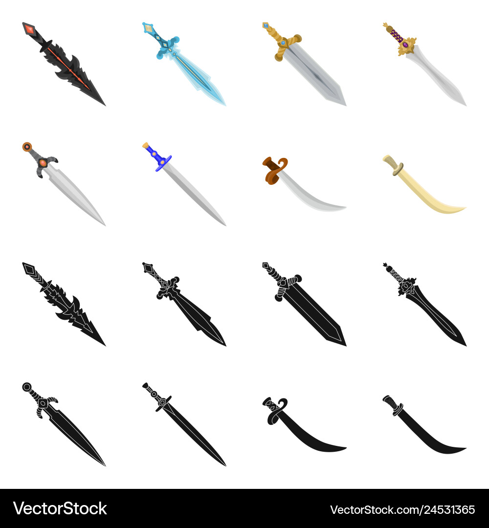 Isolated object of game and armor sign collection Isolated object of game and armor sign collection vector image