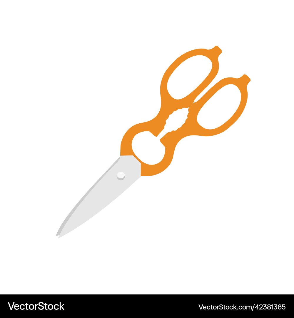 Scissors flat clean icon design element Vector Image