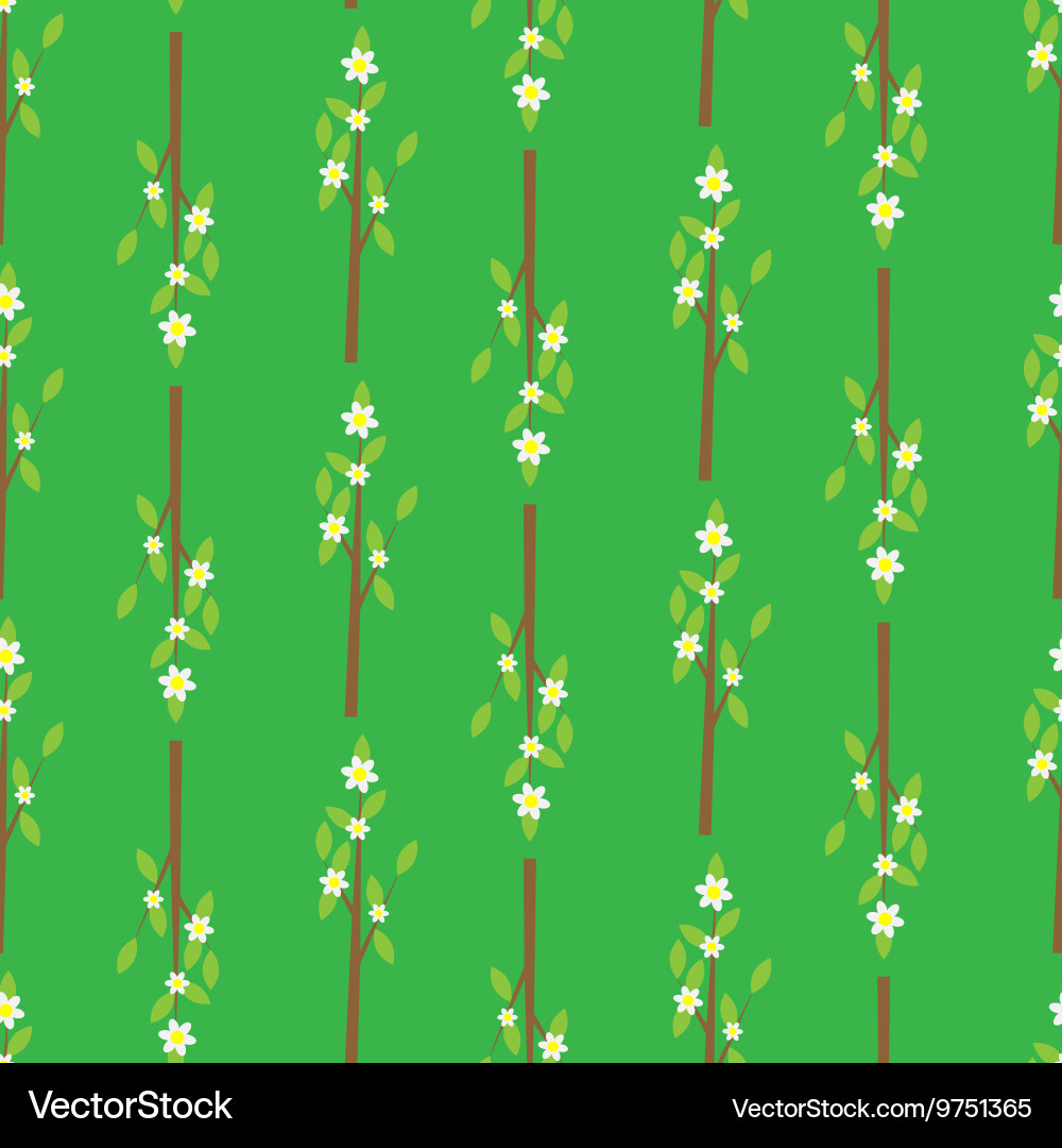 Seamless pattern with a branch of flowers vector image
