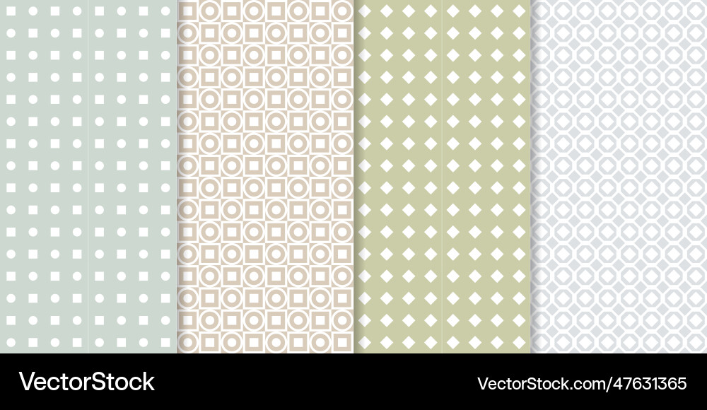 Set of minimal geometric texture seamless patterns Set of minimal geometric texture seamless patterns vector image