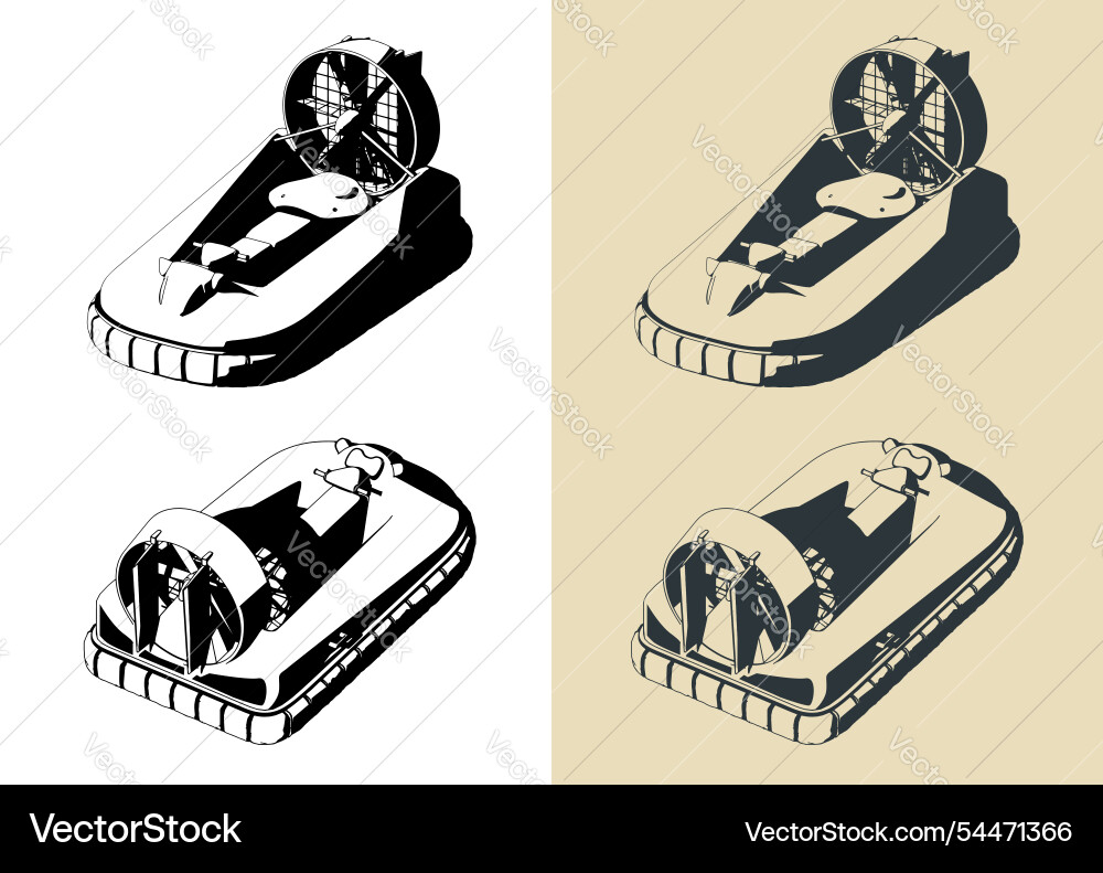 Army hovercraft Vector Image