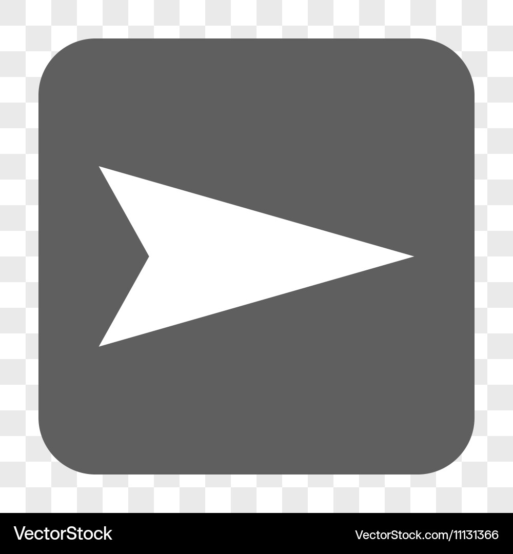 Arrowhead right rounded square button Vector Image
