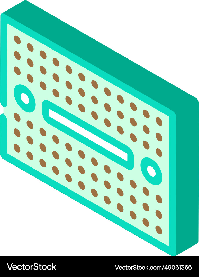 Breadboard prototyping electronics isometric icon Breadboard prototyping electronics isometric icon vector image