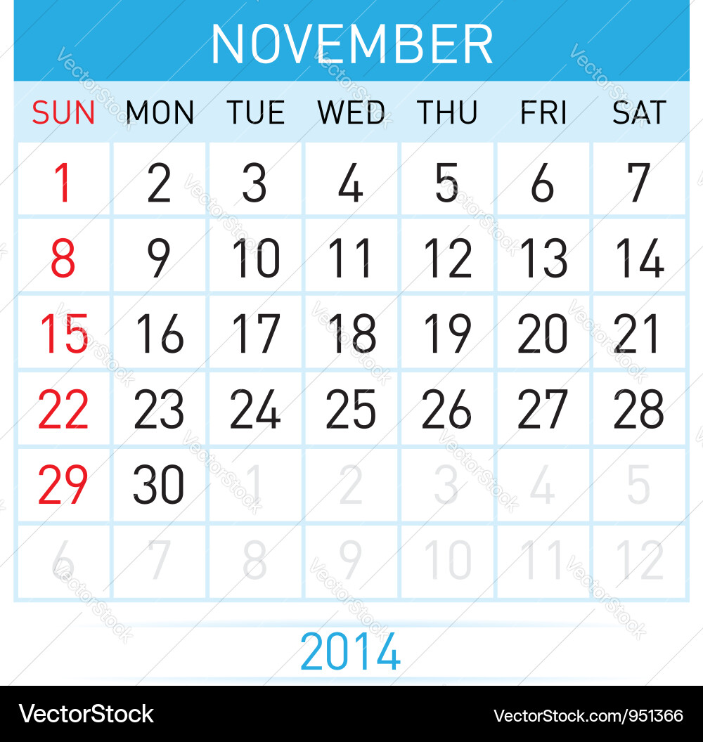 Calendar month Vector Image