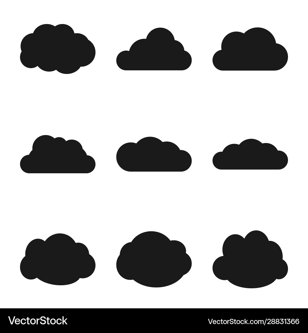 Cloud Web Icons - Simple Collection vector image