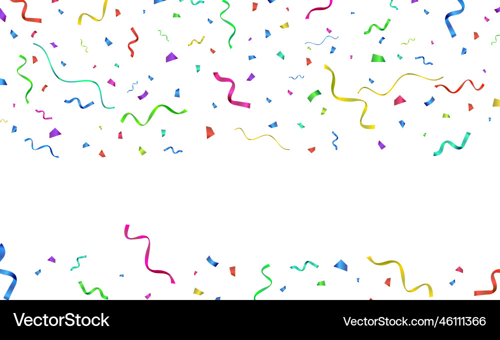 Colorful serpentine and confetti holiday Colorful serpentine and confetti holiday vector image