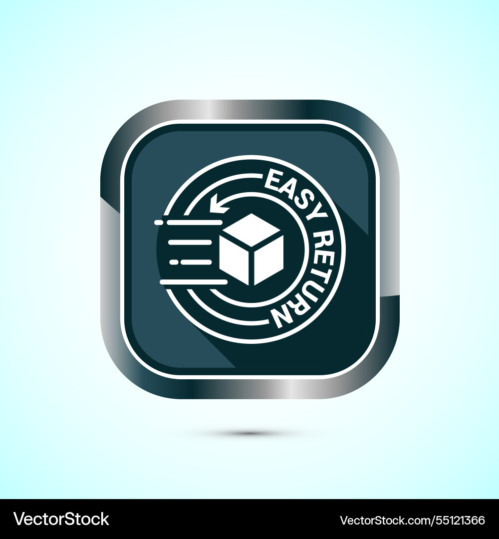 Easy return icon design label Vector Image