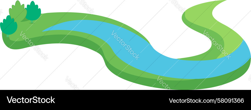 Fluid Flow Abstract Shape Vector Image