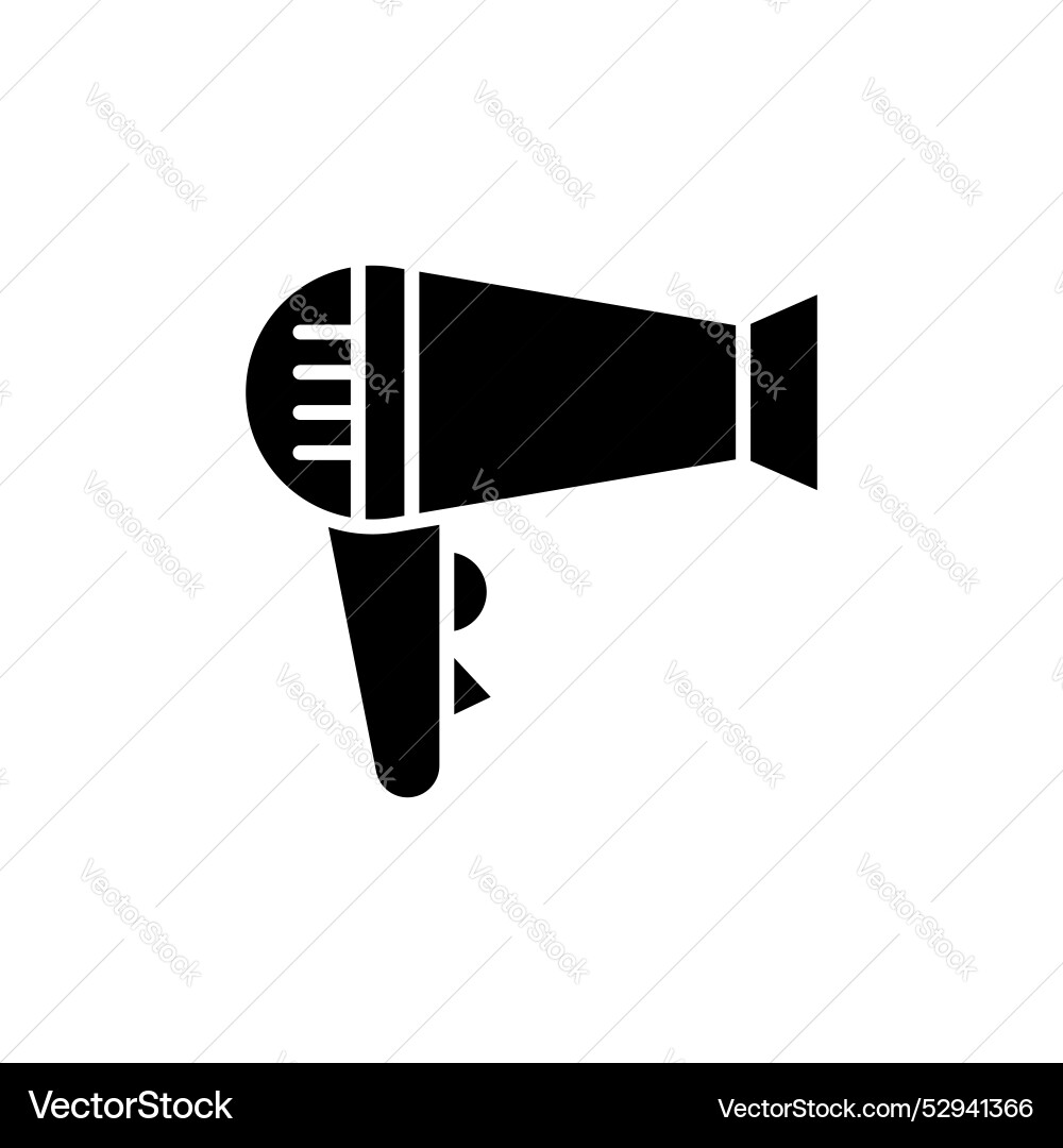 Hair dryer icon set salon electric air blower Hair dryer icon set salon electric air blower vector image