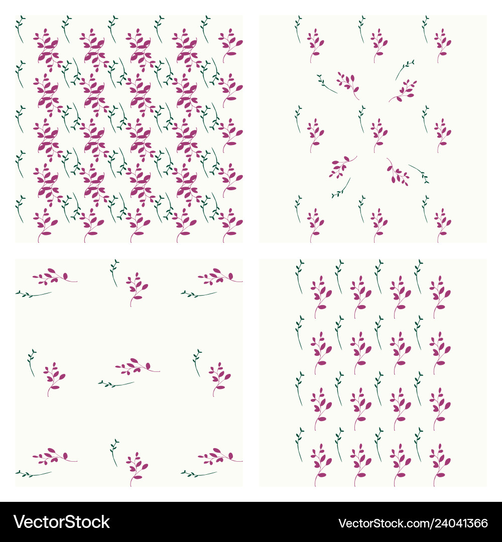 Leaves pattern endless background seamless vector image