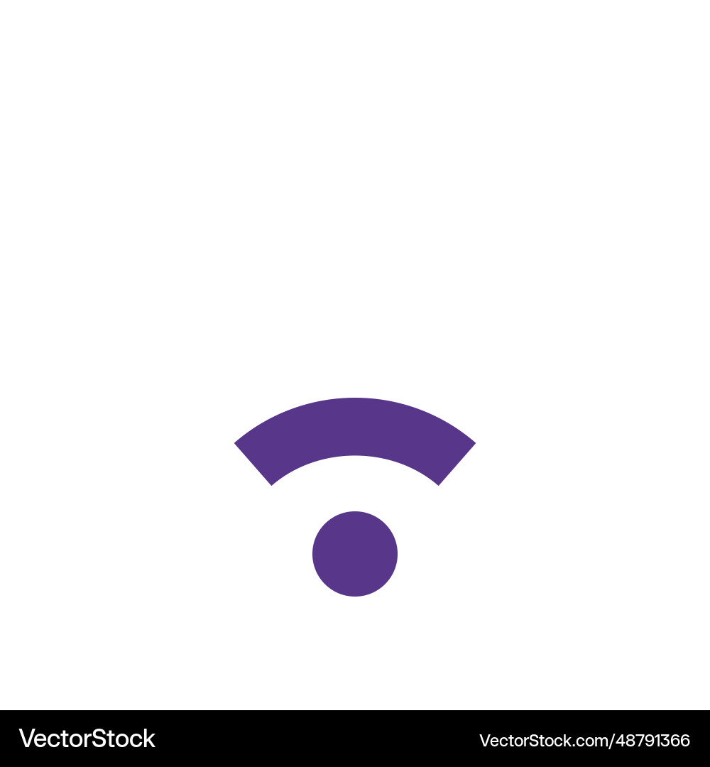 Low signal indication in internet device Vector Image