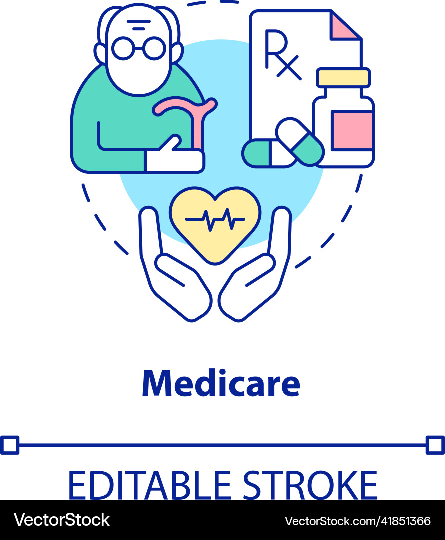 Medicare concept icon Medicare concept icon vector image