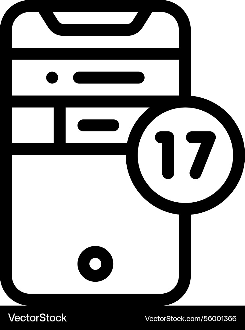Notification icon thin linear style design Notification icon thin linear style design vector image