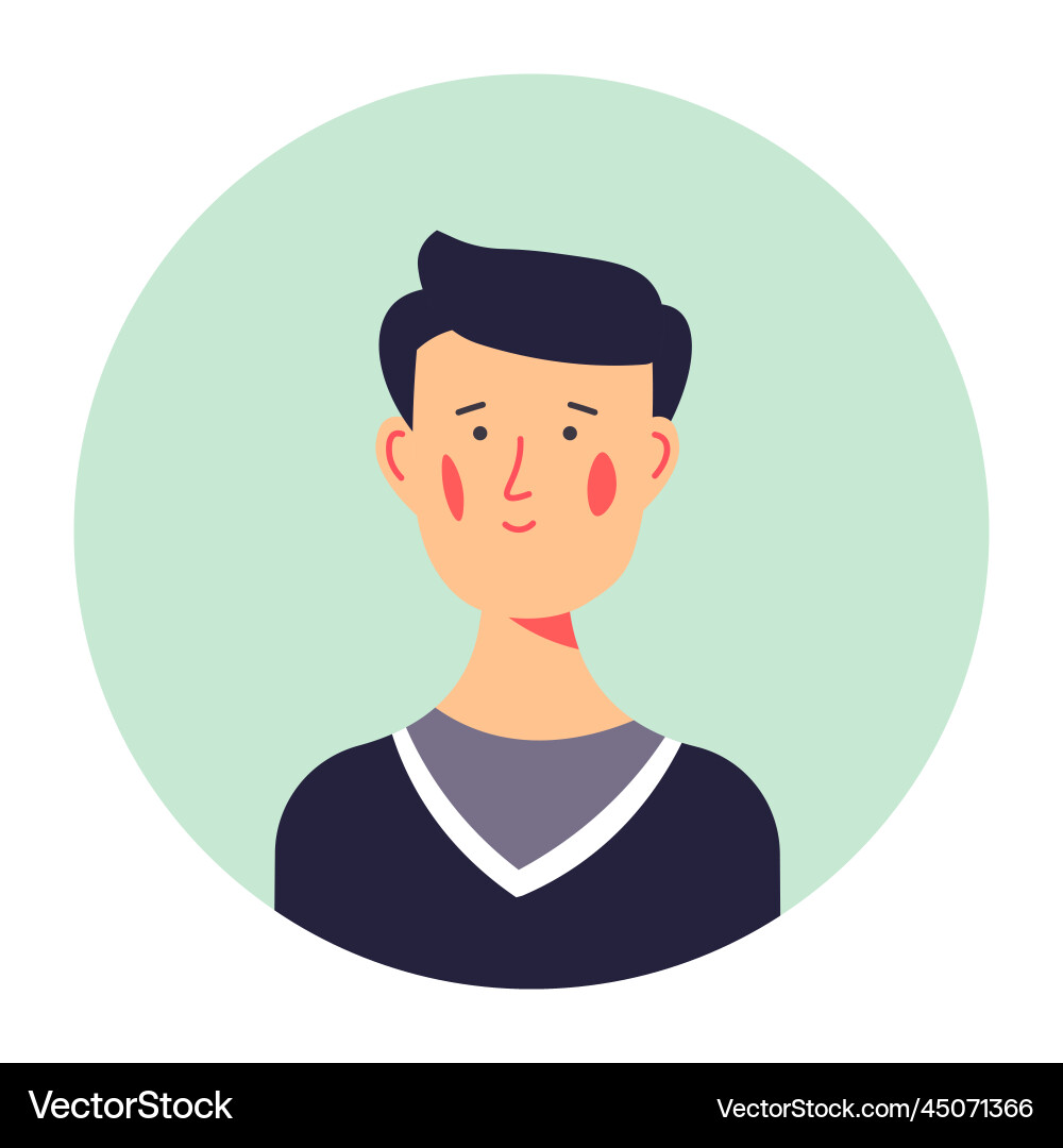 Porträt des Teenager-Junge Teenager-Foto oder Avatar Porträt des Teenager-Junge Teenager-Foto oder Avatar vektorbild