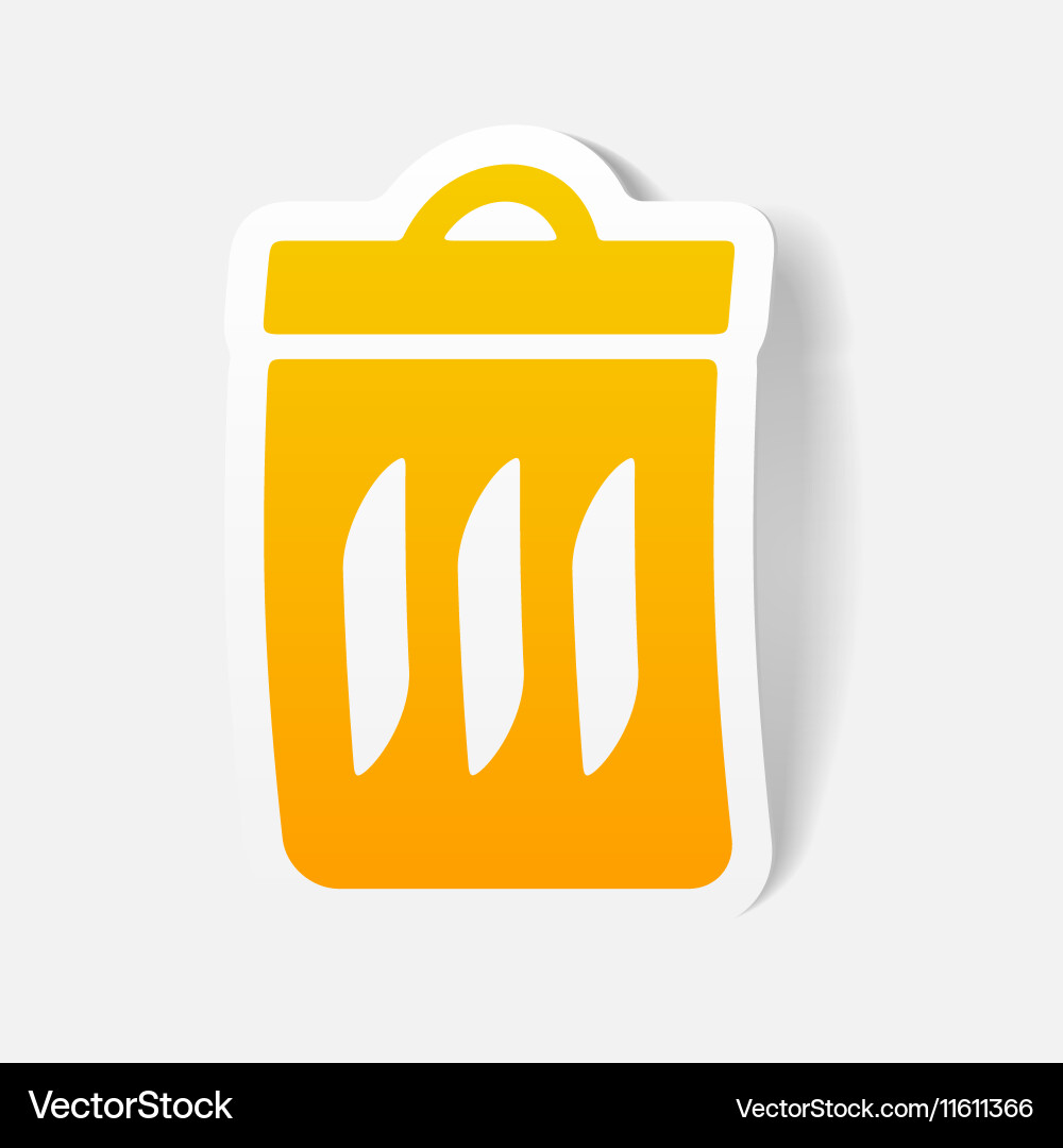 Realistic design element trash can Vector Image