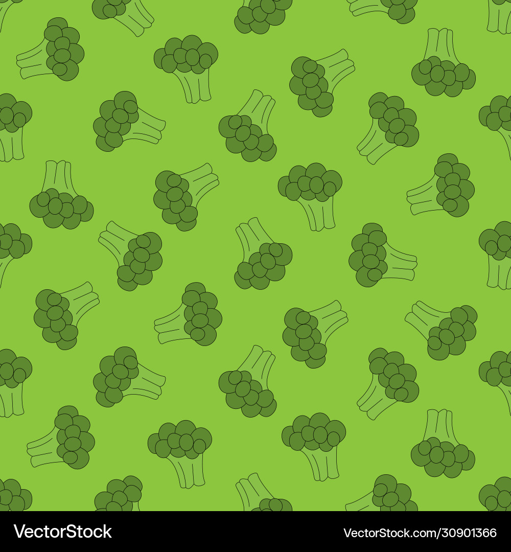 Seamless pattern with broccoli Seamless pattern with broccoli vector image