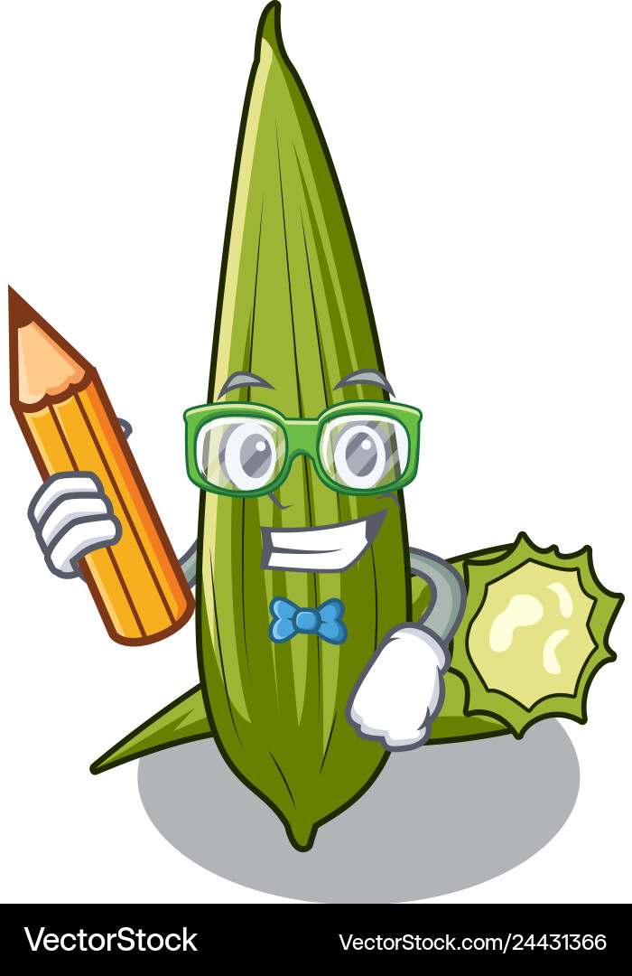 Student luffa isolated with in the character Vector Image