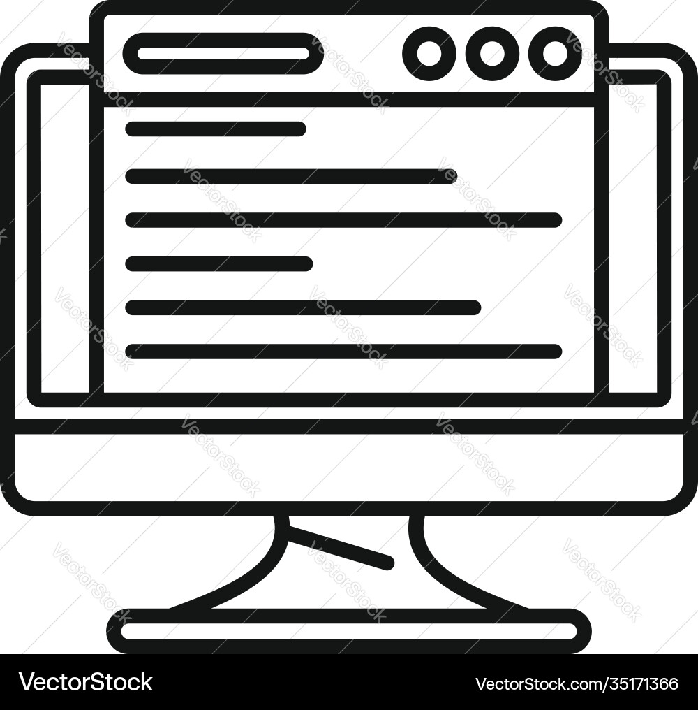 Testing web page icon outline style Testing web page icon outline style vector image