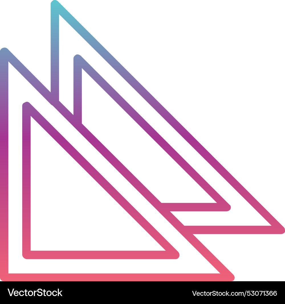 Triangle line gradient design vector image
