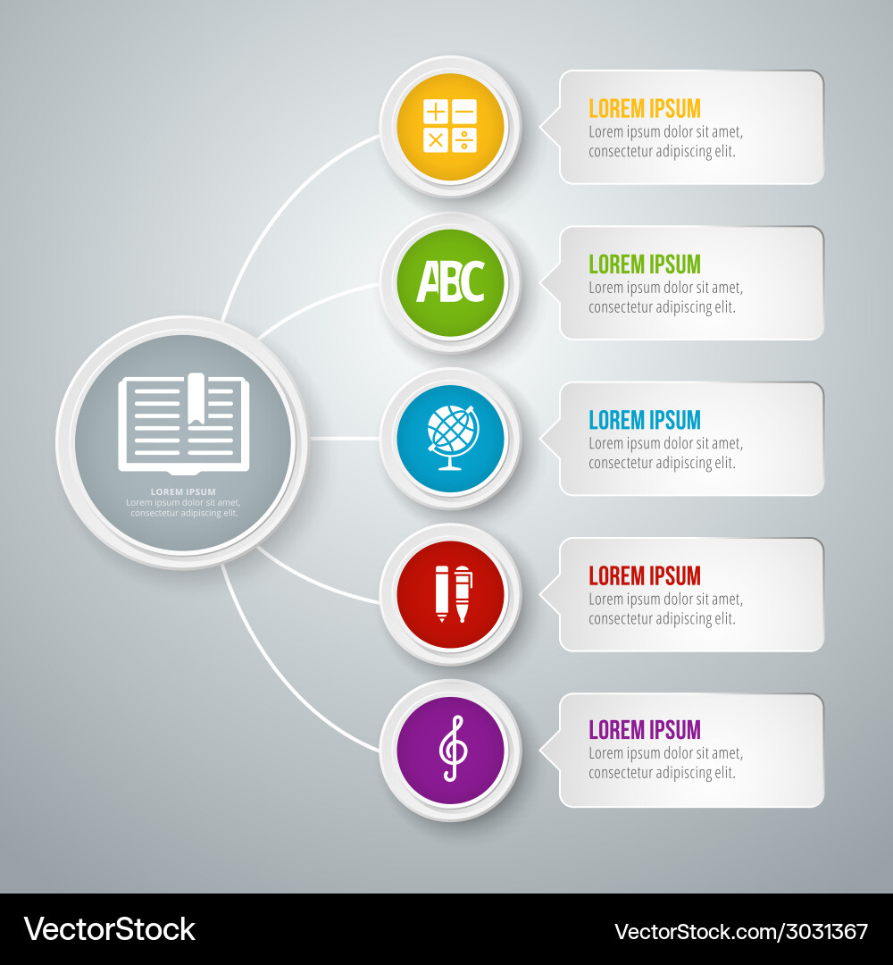 Abstract infographic design workflow layout vector image