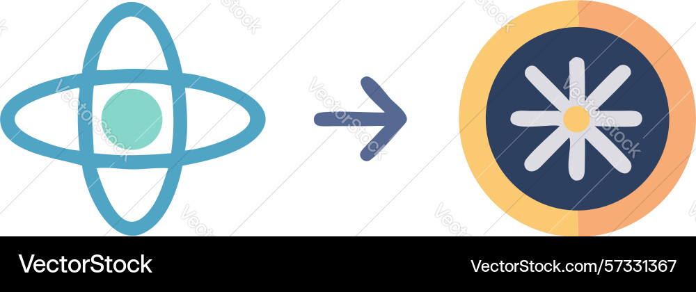 Abstract transformation evolution change process Vector Image