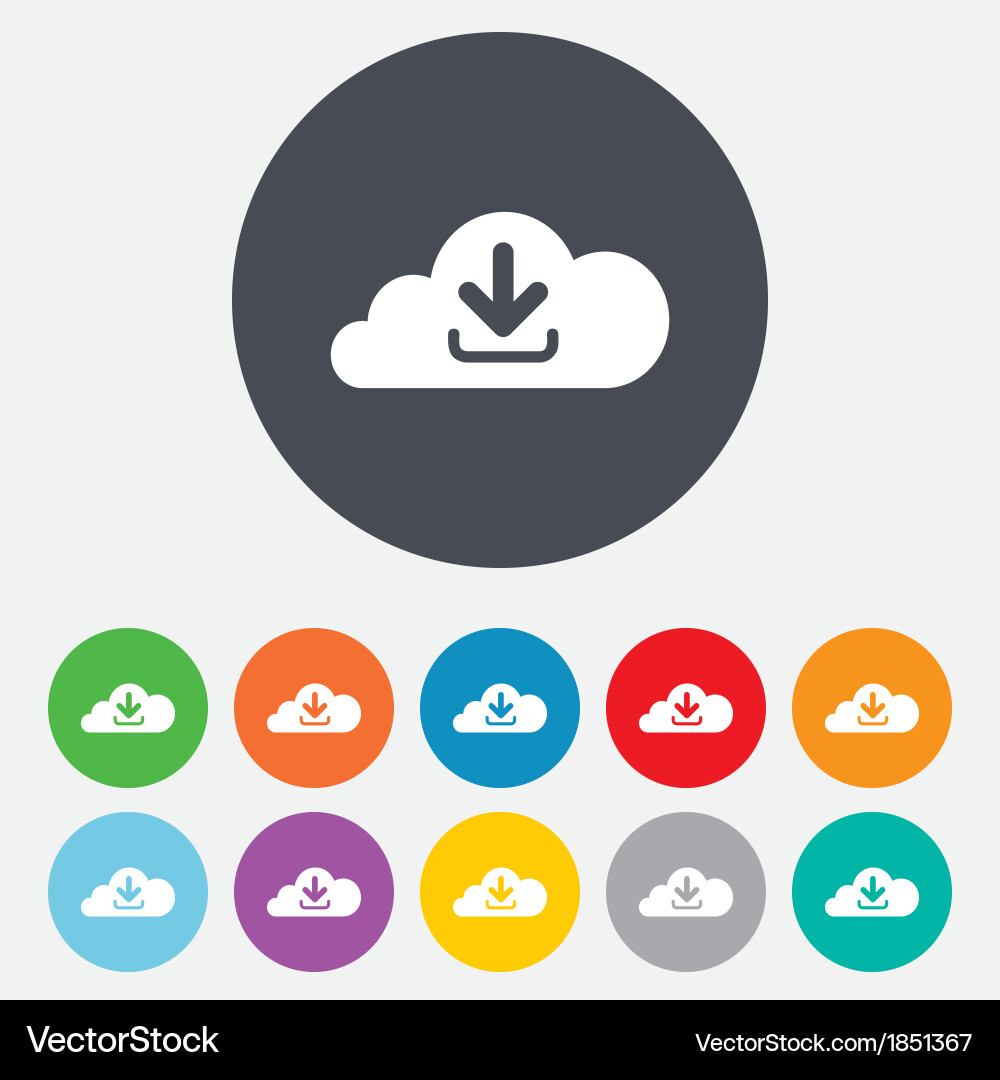 Cloud Upload Button Icon vector image