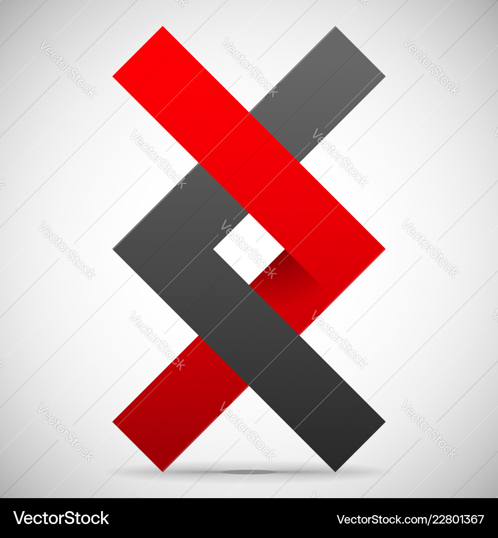 Conjoined shapes overlapping intersecting Conjoined shapes overlapping intersecting vector image