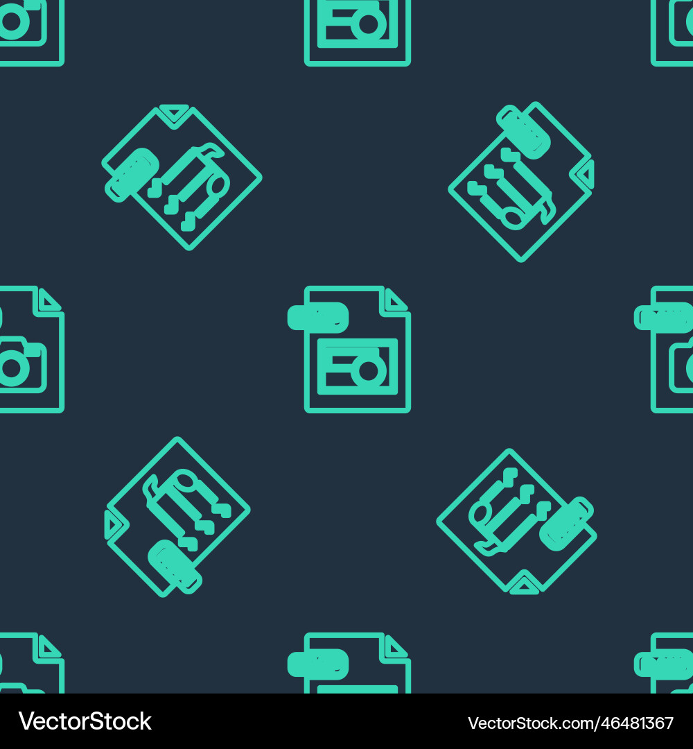 Document & File Icons - Seamless Pattern Vector Image