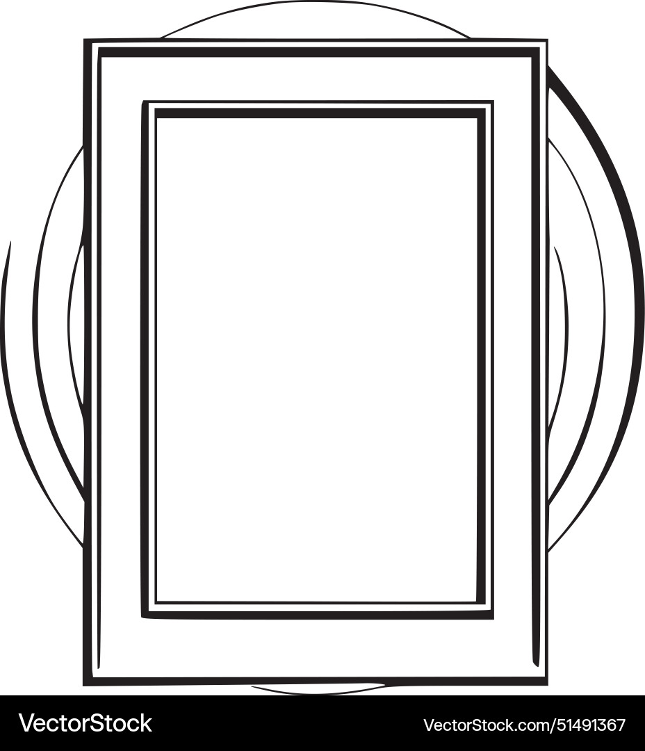 Frame - black and white Royalty Free Vector Image