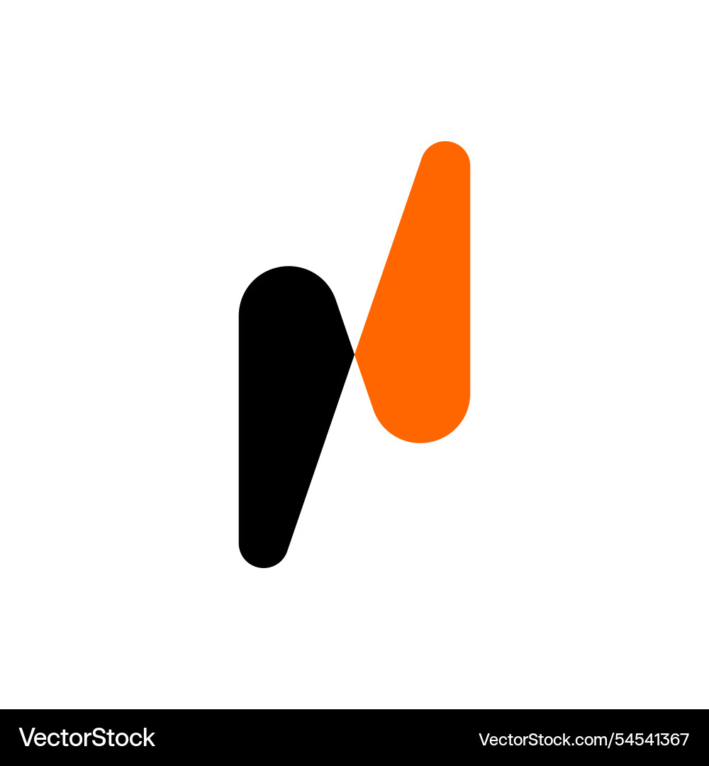 Letter n abstract logo geometric symbol Letter n abstract logo geometric symbol Vector Image