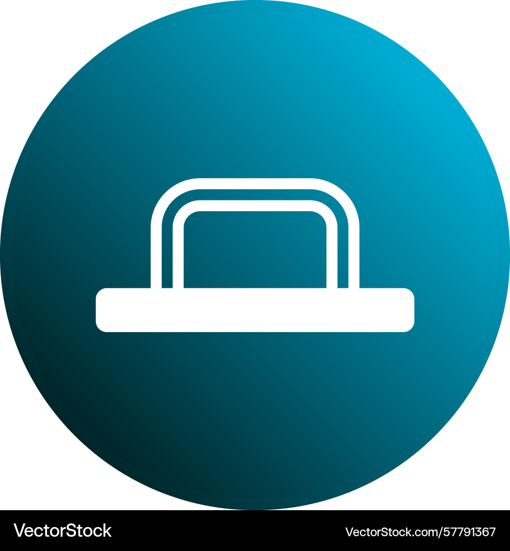 Minimalist icon showcasing abstract handle design Vector Image
