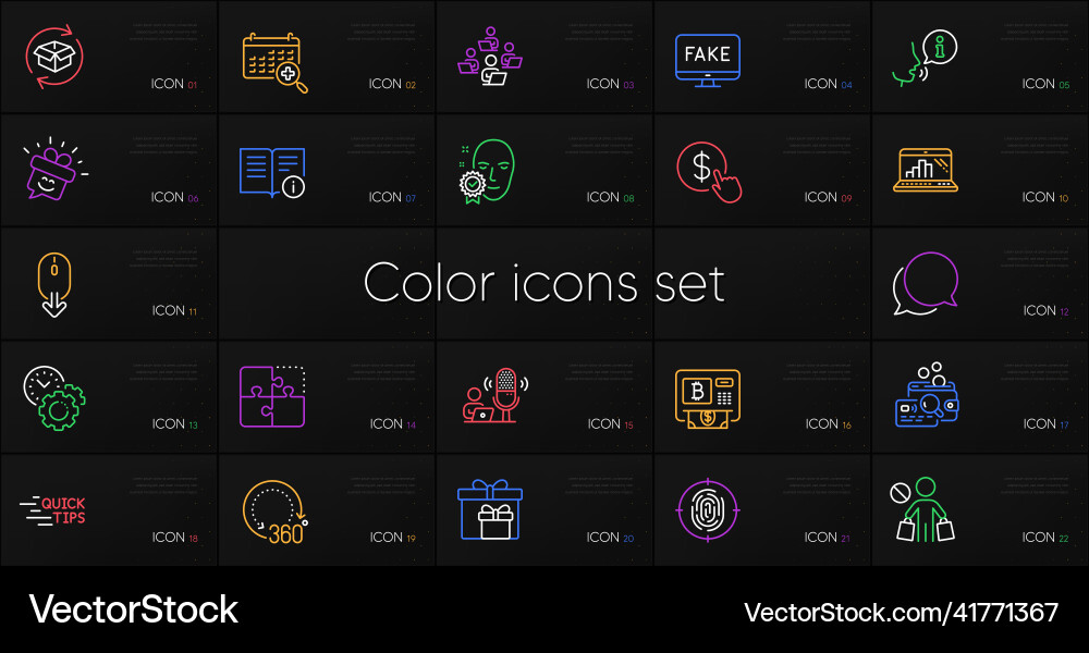 Set of inspect puzzle and scroll down line icons Set of inspect puzzle and scroll down line icons vector image