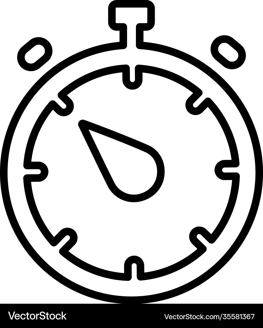 Speed timer line icon outline design vector image