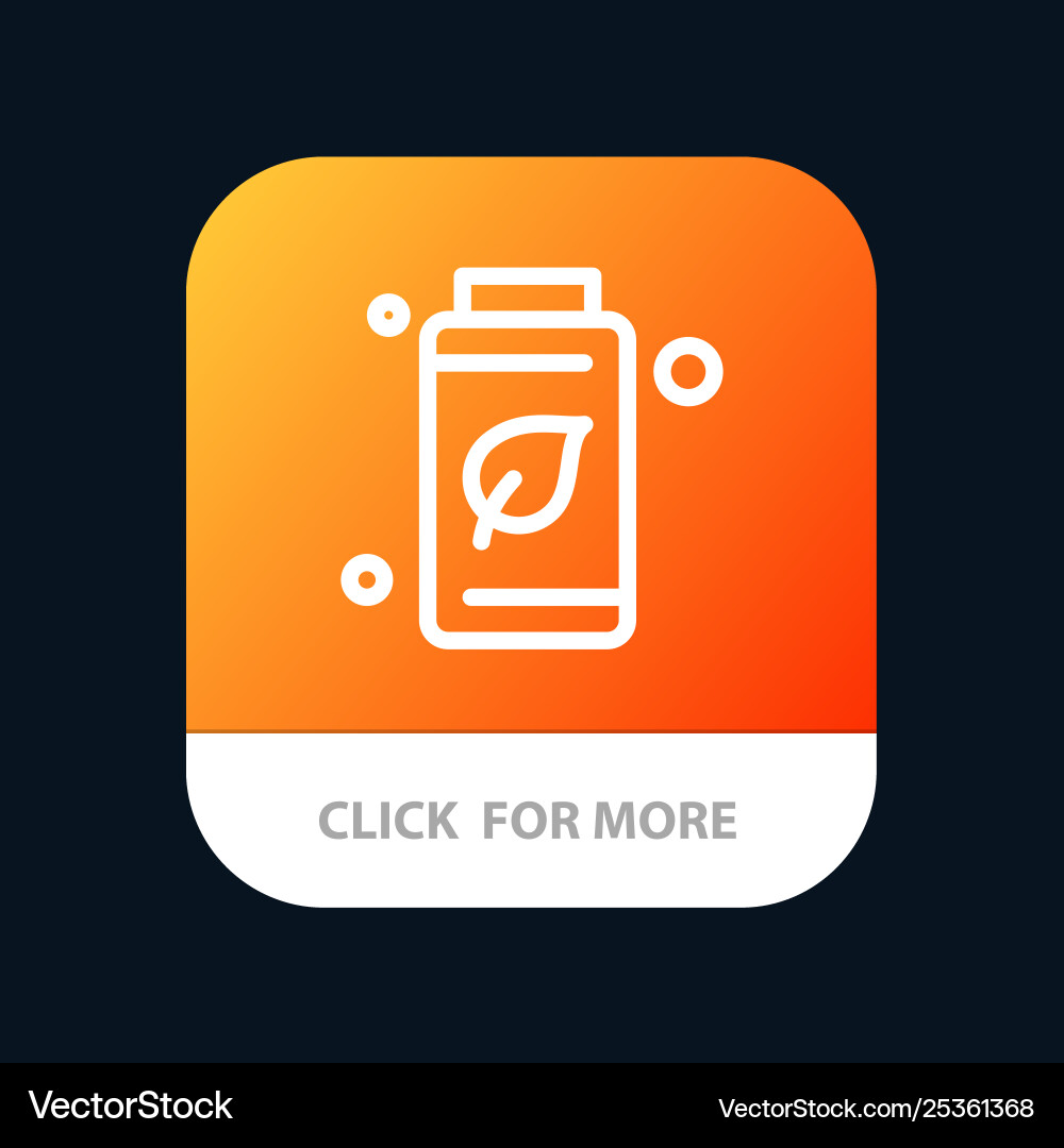 Bottle green tree mobile app button android Bottle green tree mobile app button android vector image