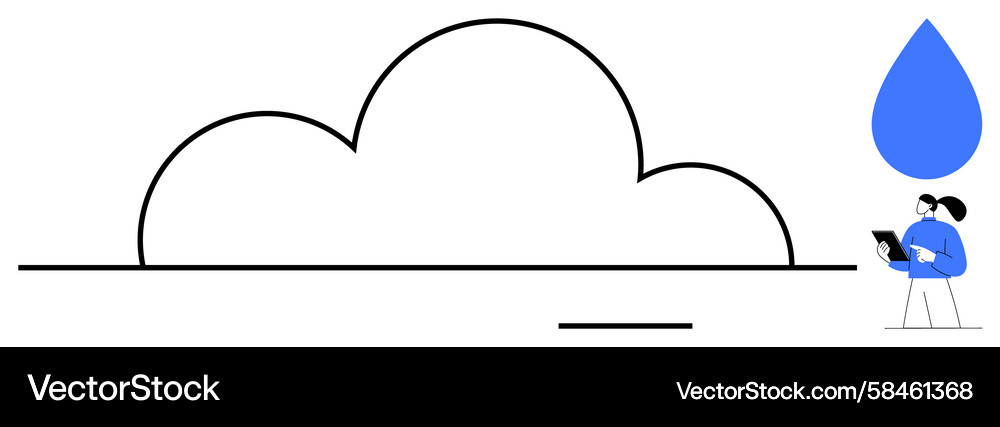 Cloud Data Access Concept Vector Image