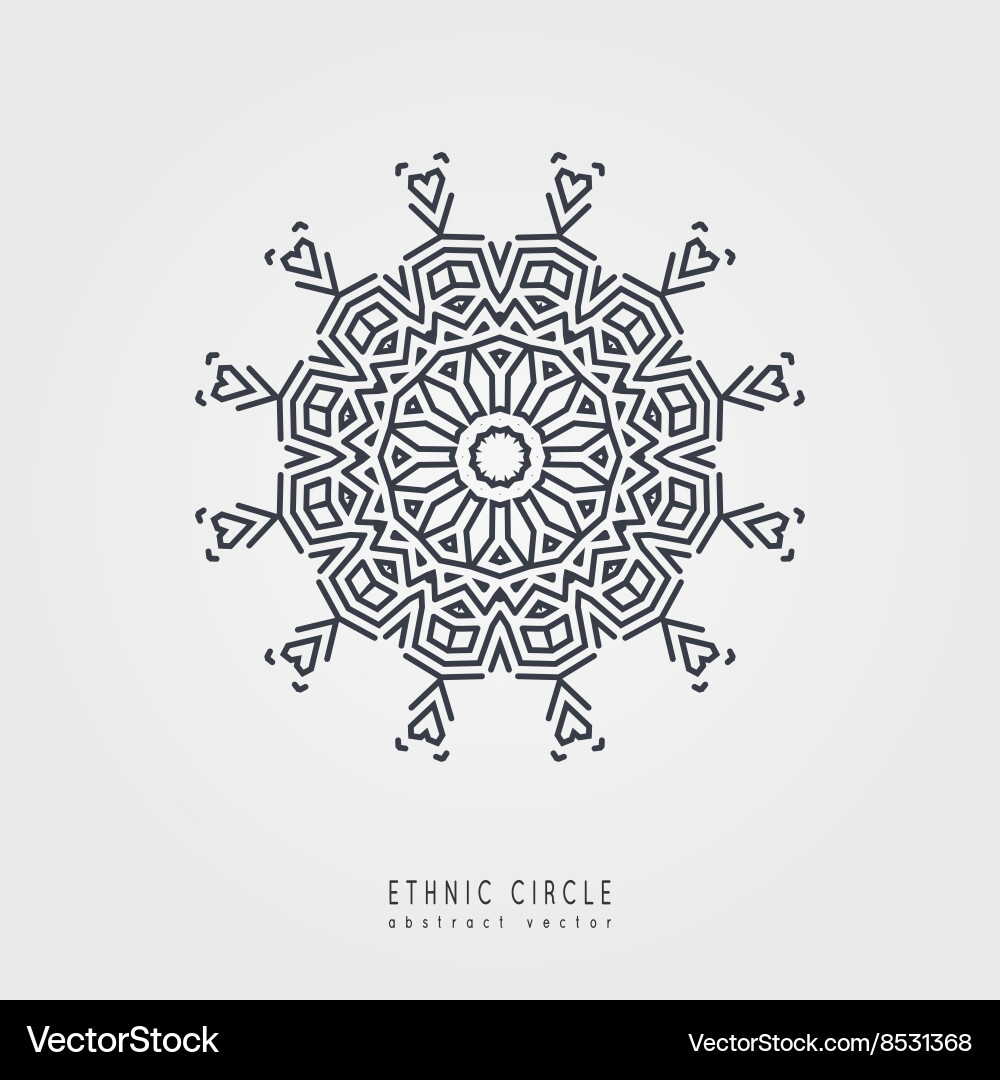 Ethnic mystical pattern with triangle and circles Ethnic mystical pattern with triangle and circles vector image